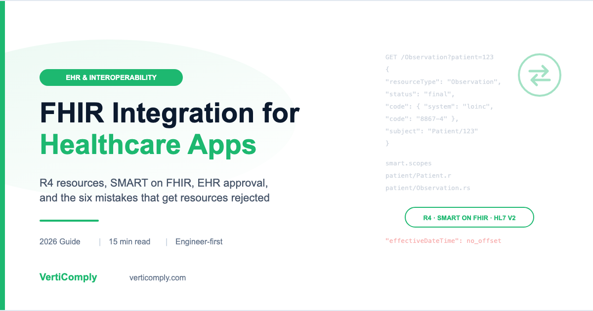 FHIR integration for healthcare apps: FHIR R4 resources, SMART on FHIR authorization and EHR connection steps for Epic and Oracle Health